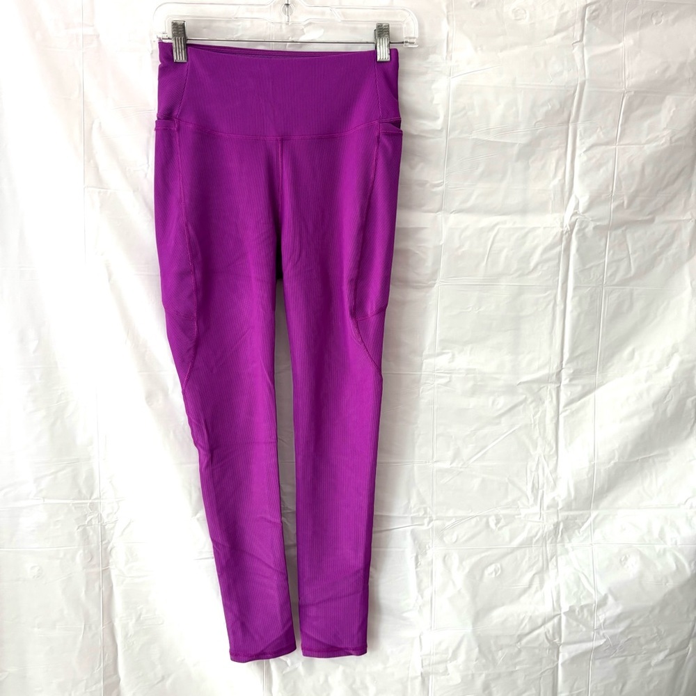 NWOT CALIA by Carrie Underwood High Rise Purple Leggings Ribbed SZ S - Picture 12 of 12